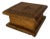 Vintage Hand-Carved Wood Folk Art Lidded Box With Star Motif For Sale
