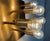 Impressive ceiling/wall light by Sölken. The light has a square base. Eight prongs of varying heights each hold an E14...