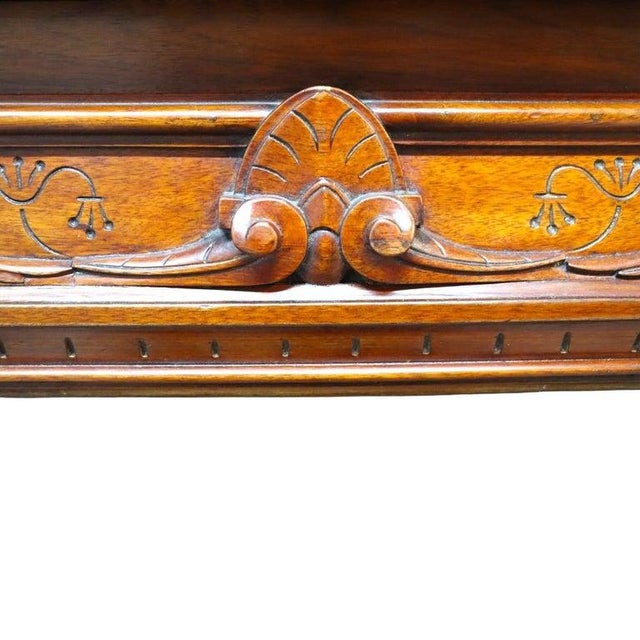Traditional Late 19th Century Renaissance Revival Ebonized Walnut Paneled Credenza With Marquetry & Inlay For Sale - Image 3 of 14