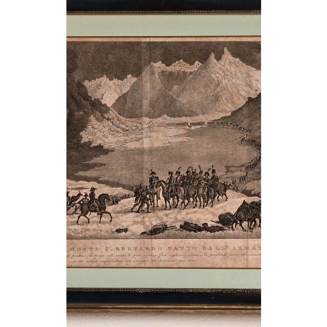 19th Century Engraving of Napoleon Crossing the St Bernard Pass For Sale - Image 4 of 5