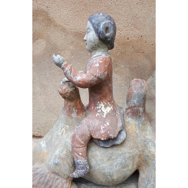 Chinese Tang Dynasty Artist, Sculpture of a Camel, 1800s, Terracotta For Sale - Image 13 of 18