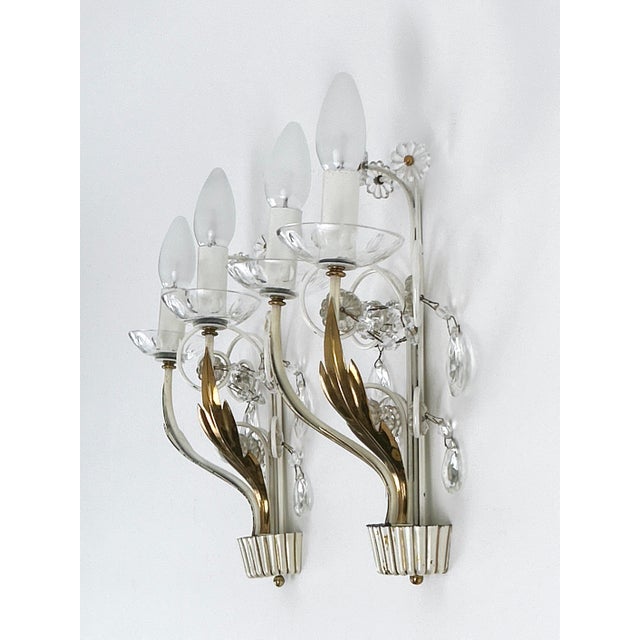 Brass and Glass Sconces from Vereinigte Werkstätten, 1960s, Set of 2 For Sale - Image 12 of 18
