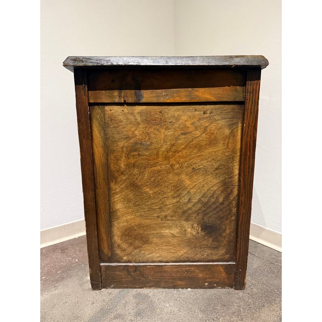 Brown Vintage Primitive Wood Apothecary-Style Five-Drawer Cabinet For Sale - Image 8 of 14
