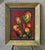 Brick Red Mid 20th-Century Framed Oil on Board Stylized Botanical Painting For Sale - Image 8 of 18