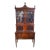 Antique 20th C American Hepplewhite Mahogany Tambour Door Secretary Desk Vitrine For Sale