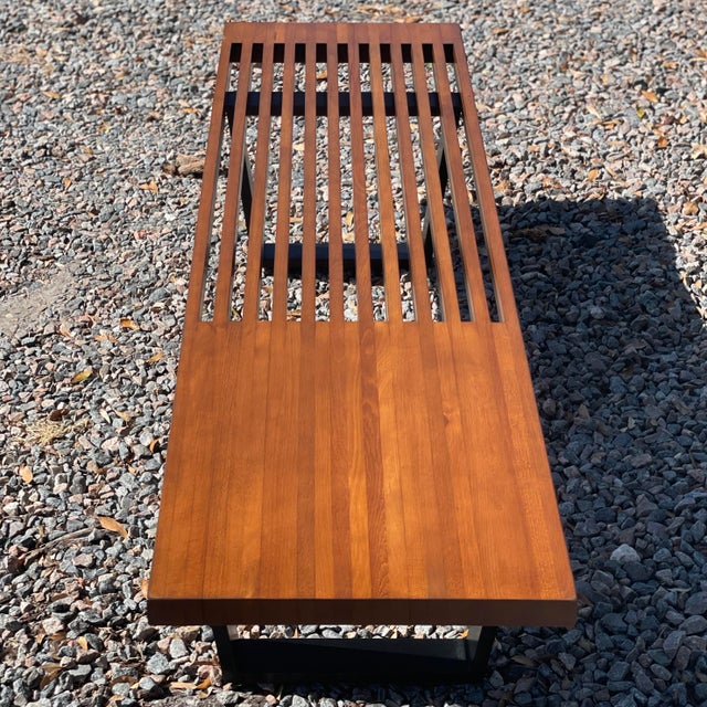 1960s MCM George Nelson Style Slat Bench For Sale In Tampa - Image 6 of 10
