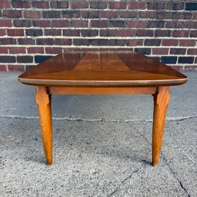 Lane Furniture Lane Walnut and Burl Coffee Table For Sale - Image 4 of 12