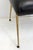 Vintage Ottoman with Tapered Gold Legs and Black Faux Leather Seat, 1960s For Sale - Image 12 of 13