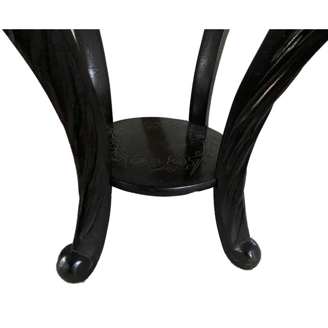 Wood Vintage Chinoiserie Rosewood Pedestal Stand Display For Sale - Image 7 of 8