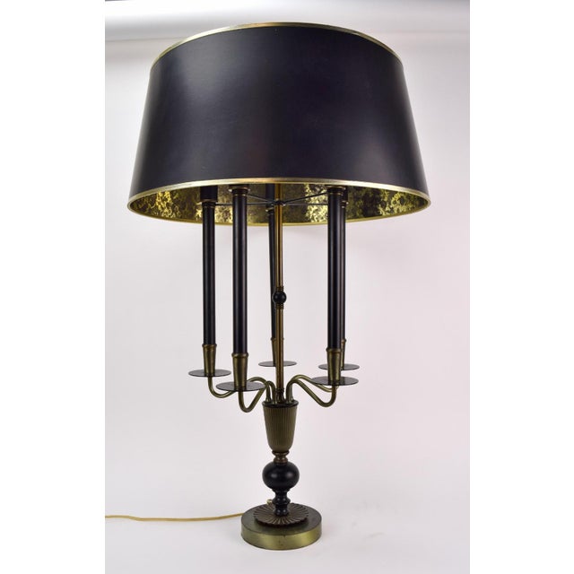 Awesome Mid-century Modern vintage table lamp in the style of Tommi Parzinger. 5 arms/sockets for lots of light. Rotary...