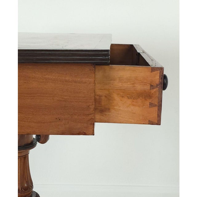 Wood Anglo-Indian Satinwood and Ebony Writing Table, Circa 1830 For Sale - Image 7 of 12