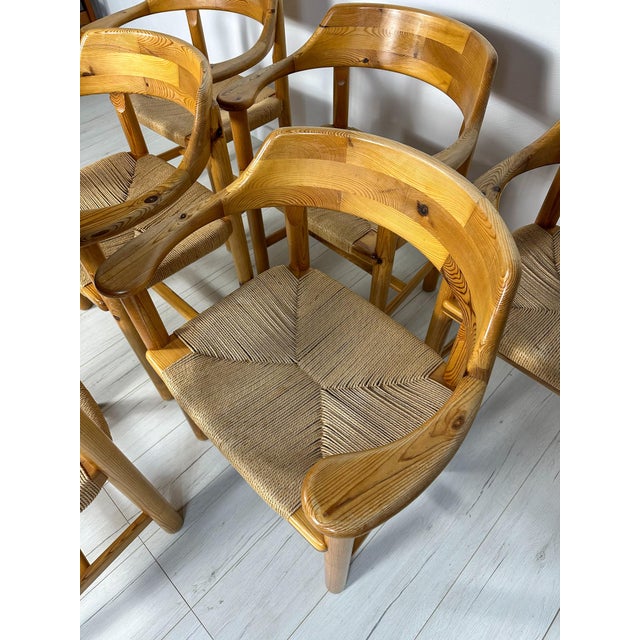Wood Vintage Danish Pine Dining Chairs by Rainer Daumiller, 1970s, Set of 6 For Sale - Image 7 of 13