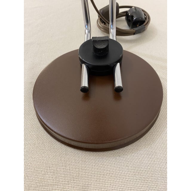 Vintage Space Age Adjustable Brown Spotlight Table Lamp, 1980s For Sale - Image 10 of 12