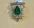 Art Deco 2 Ct Finest Zambian Pear Emerald & 2 Ct Diamond Ring in 18 Kt Gold Size 7 For Sale - Image 3 of 18