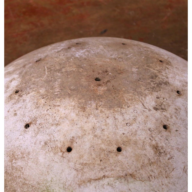 Gray Pair of Mid-Century Swiss Willy Guhl Eternit Concrete Saucer Planters For Sale - Image 8 of 8