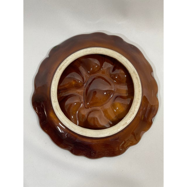 1950s French Vallauris Majolica Oyster Plate For Sale - Image 6 of 12