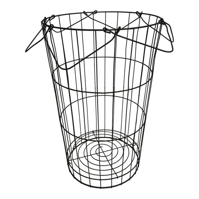 Vintage Country Wire Laundry Basket Chairish