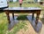 Wood Vintage Rustic Farmhouse Dining Table With Two Benches For Sale - Image 7 of 12