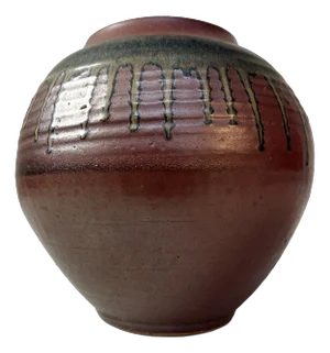 Ceramic Ikebana Vase by Miaki Yamaoka, Kobushi Yaki, Hokkaido, 1970s