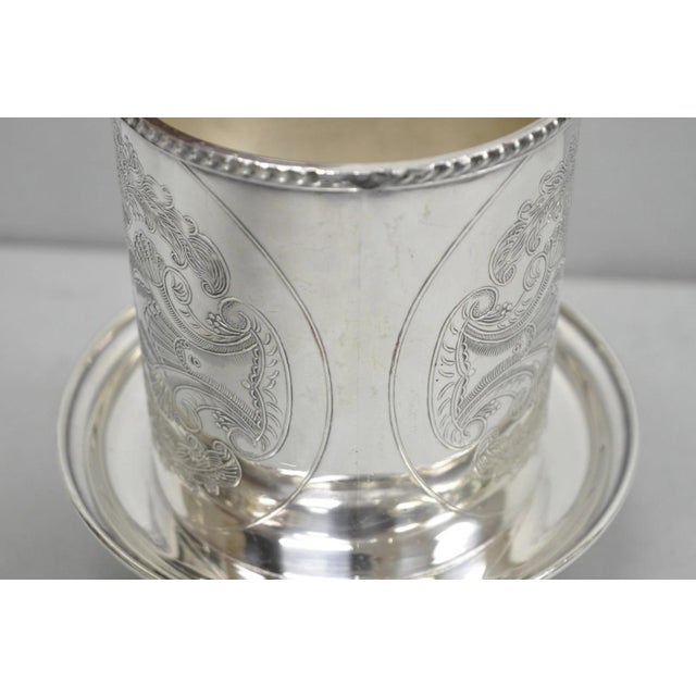 Vintage Viners of Sheffield English Regency Silver Plated Wine Bottle Coaster For Sale - Image 14 of 16