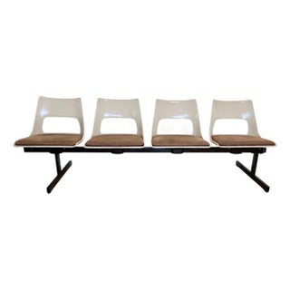 Mid-Century Modern Tandem Four Seat Bench by Krueger, 1969 For Sale
