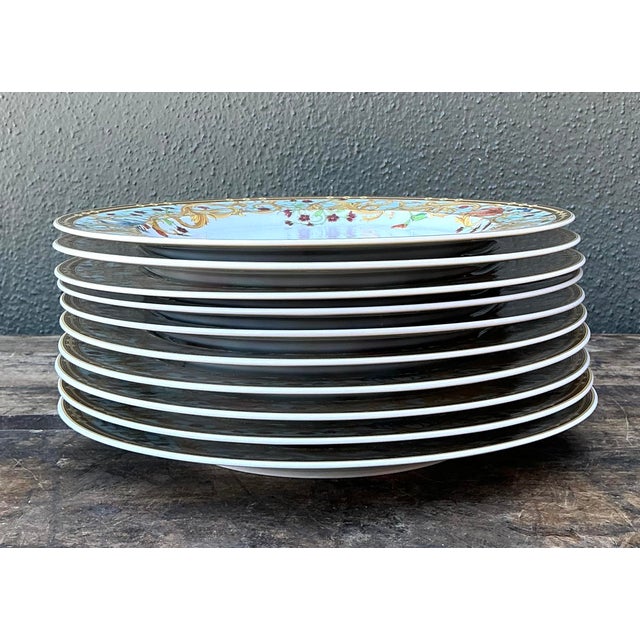Baroque Vintage “Les Jardin De Versace” for Rosenthal Dinner Plates Z- Set of 10 For Sale - Image 3 of 12