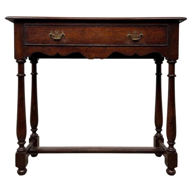 20th Century Traditional Oak Side Table For Sale - Image 12 of 12