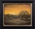 The painting depicts a serene winter landscape at twilight, where subtle hues of orange and gold blend seamlessly into the...