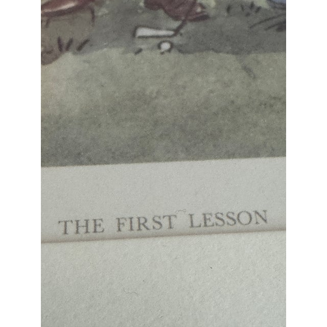 Early 20th Century Early 20th Century "The First Lesson" Golf Lithograph For Sale - Image 5 of 7