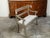 1930s Moroccan Metal Upholstered Settee With Enamel Décor and Rams' Heads For Sale - Image 10 of 12