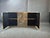 Wood Marbled Glass Sideboard with Brass Triangle Handles from Justfurnituress SRL For Sale - Image 7 of 11