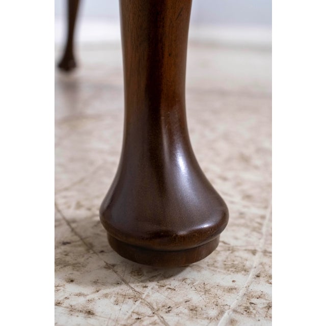 1970s Pair Kittinger Queen Anne Mahogany Upholstered Armchairs For Sale - Image 16 of 18