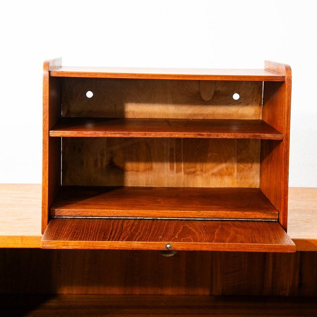 Mid Century Danish Modern Nightstand Floating Storage Shelf Drop Cabinet Vintage For Sale - Image 4 of 12