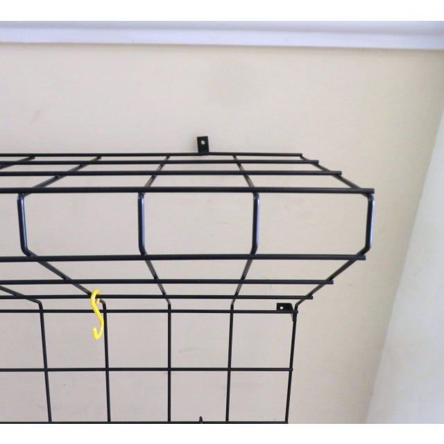 Black Black String Coat Rack by Karl Fichtel for Drahtwerke Erlau, 1950s For Sale - Image 8 of 18