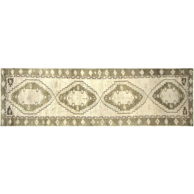 Textile 1960s Turkish Oushak Runner For Sale - Image 7 of 7