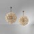 Emil Stejnar, Austrian Mid-Century Modern, Large Snowflake Chandeliers, Brass, Glass, Austria, 1965 A wonderful pair of...