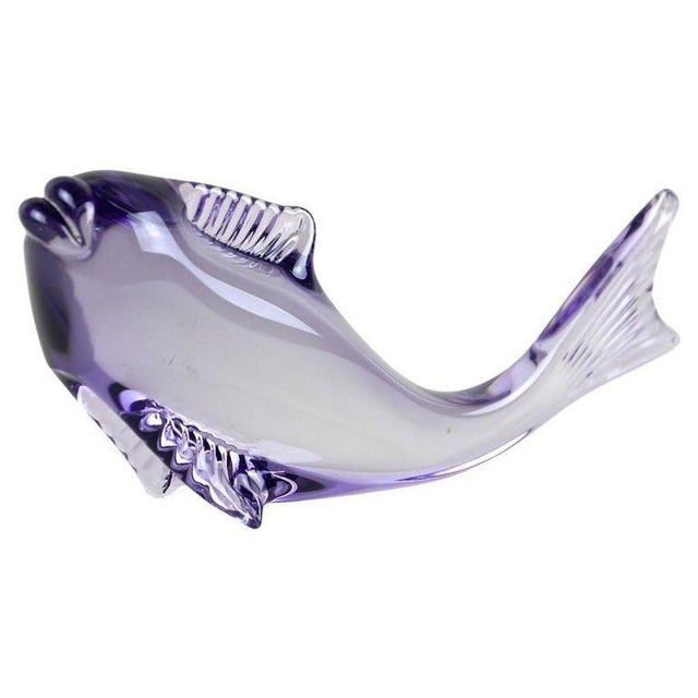 Contemporary Mid-Century Modern Murano Glass Fish, Italy, 1970s For Sale - Image 3 of 18