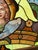 19th Century Stained Glass Window With Painted Angel Portrait in Original Frame For Sale - Image 9 of 17