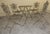 Mid 20th Century 1970s Italian Bistro–Style Wrought Iron Garden Set With Four Folding Chairs For Sale - Image 5 of 18