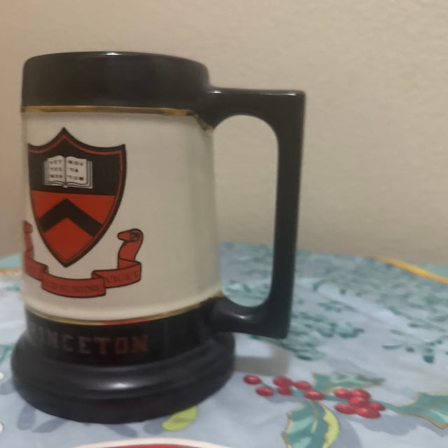 1970s Vintage Americana Ivy League Princeton University Ceramic Beer Stein Tankard For Sale - Image 5 of 12