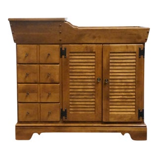 Ethan Allen Heirloom Nutmeg Maple Colonial Early American 40" Four Drawer Dry Sink Buffet 10-1605 For Sale