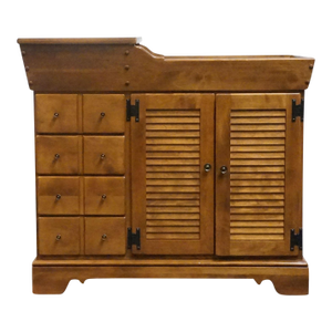 Ethan Allen Heirloom Nutmeg Maple Colonial Early American 40" Four Drawer Dry Sink Buffet 10-1605