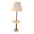Vintage French Neoclassical Style Stone Floor Lamp With Table | Barley Twist Column | Louis XVI Influence For Sale