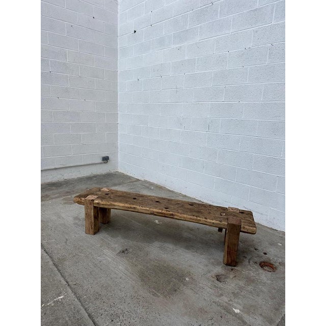 Brutalist Wood Coffee Table For Sale - Image 4 of 8