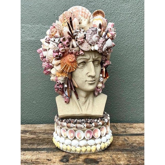 Vintage Coastal Shell Embellished Bust For Sale - Image 10 of 12