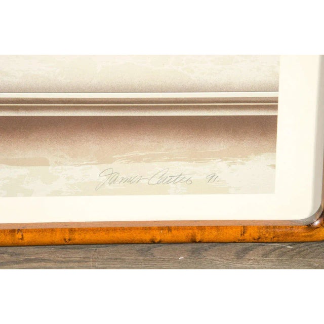 Wood Original Lithograph by James Carter with Southwest Pottery Theme For Sale - Image 7 of 8