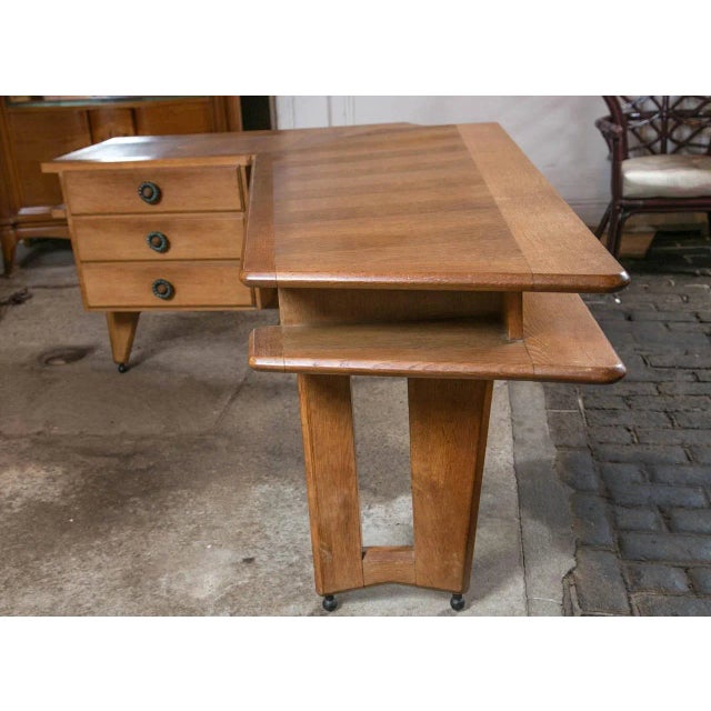 1950s Vintage Guillerme Et Chambron Desk and Chair For Sale - Image 11 of 18