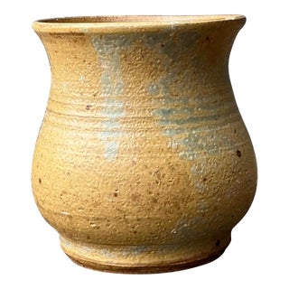 Vintage Original Studio Pottery Speckled Vase For Sale