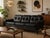 Black Vintage Danish Black Leather Sofa, 1970s For Sale - Image 8 of 8