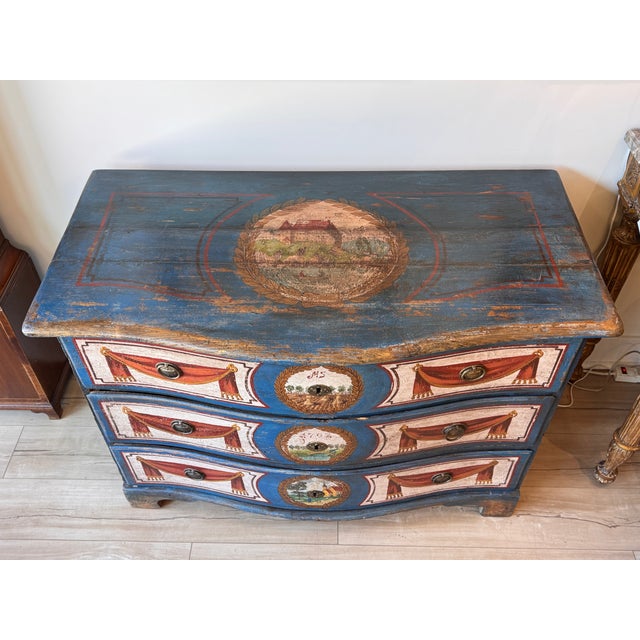 Late 18th Century Northern European Painted Commode, Dated 1793 For Sale - Image 9 of 10